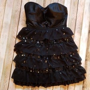 Strapless Sequined Dress